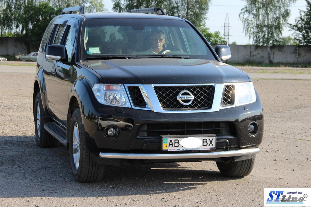 Передній захист ST008-1 (нерж) для Nissan Pathfinder R51 2005-2014