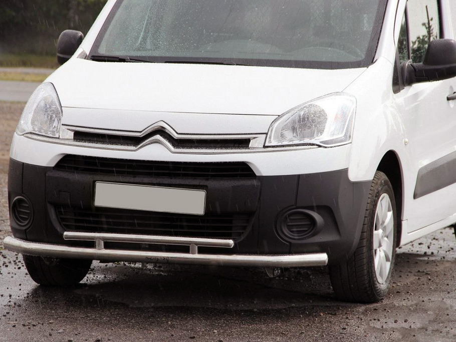 Передній захист ST016 (нерж.) 51/42 мм для Citroen Berlingo 2008-2018 рр