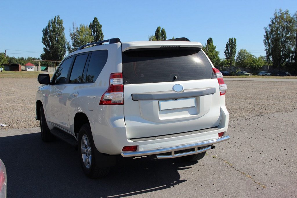 Задня дуга AK002-2v1 (нерж) для Toyota Land Cruiser Prado 150