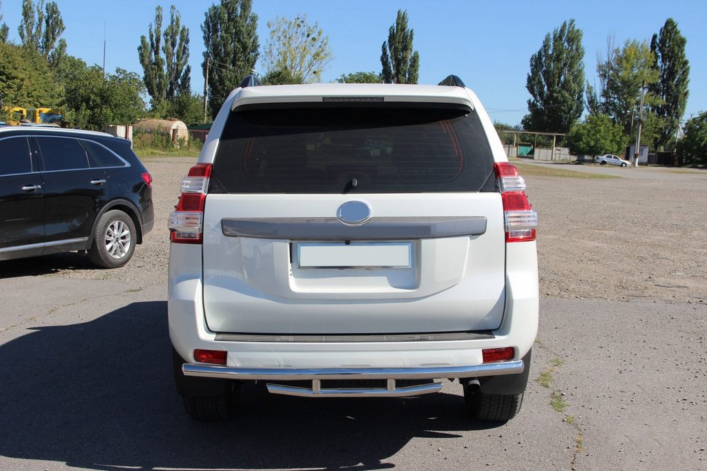 Задня дуга AK002-2v1 (нерж) для Toyota Land Cruiser Prado 150