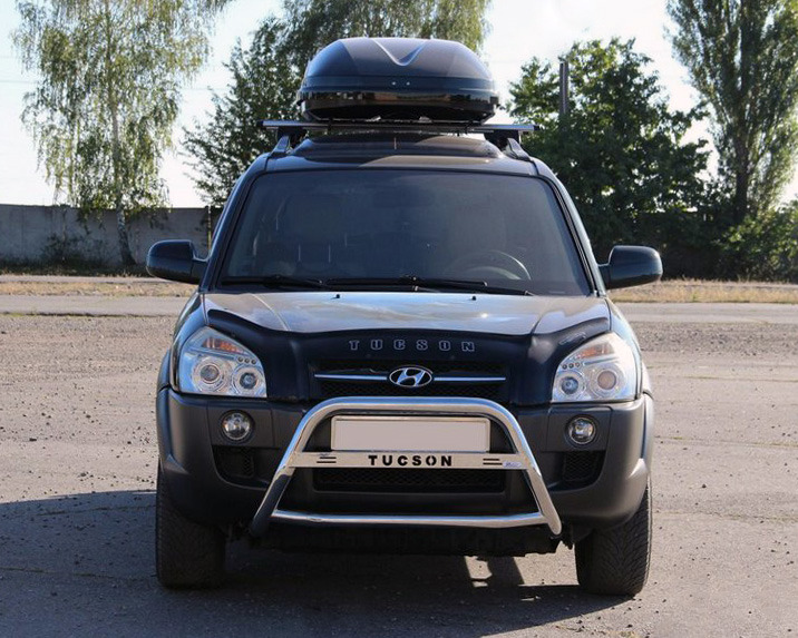 Кенгурятник WT025 (нерж.) для Hyundai Tucson JM 2004+ рр