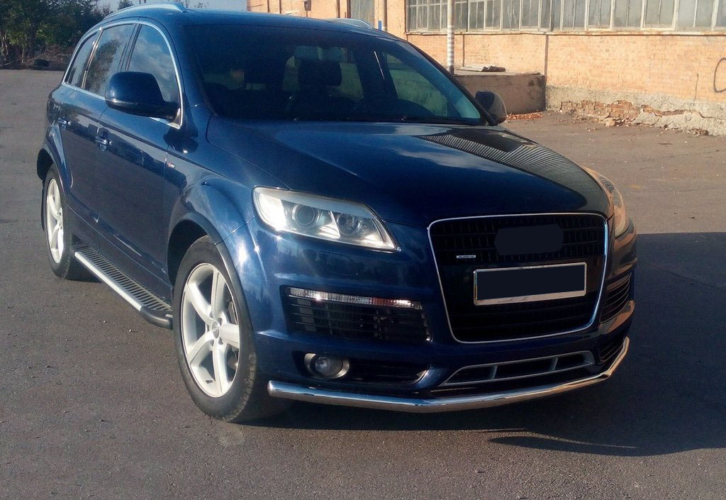 Передній захист ST008 (нерж.) d70 для Ауди Q7 2005-2015 