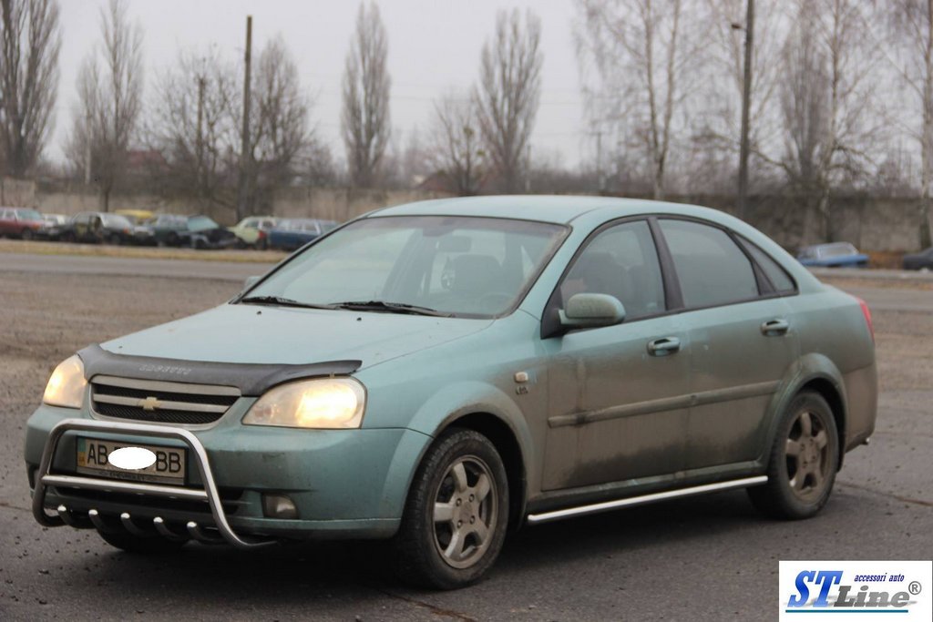 Бічні труби BB001 (42мм, нерж.) для Chevrolet Lacetti