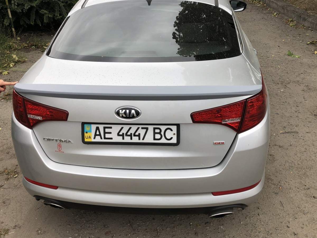 Спойлер ліп на багажник Kia Optima 2010-2013 ABS пластик під фарбування