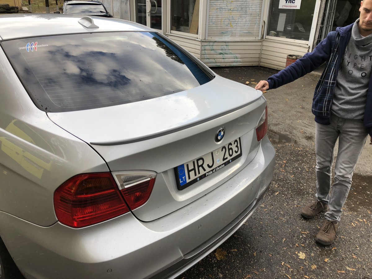 Спойлер-ліп багажник BMW 3 series E90 2005-2011 ABS пластик під фарбування