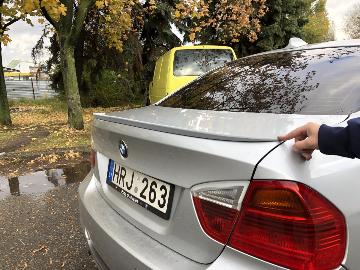 Спойлер-ліп багажник BMW 3 series E90 2005-2011 ABS пластик під фарбування