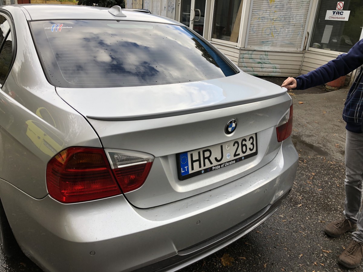 Спойлер-ліп багажник BMW 3 series E90 2005-2011 ABS пластик під фарбування