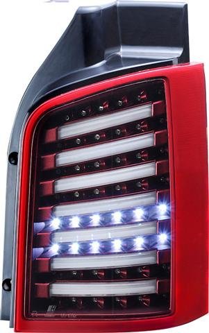 Задні ліхтарі червоні LED tube для Volkswagen T5 2003-2015