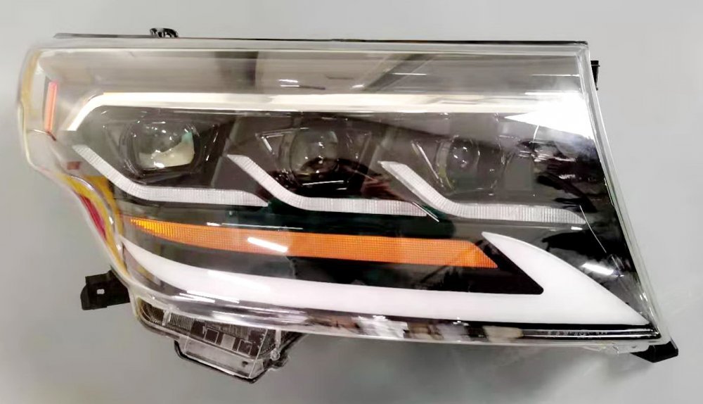 Передние фары FULL LED тюнинг стиль Lexus NS для Toyota Land Cruiser LC 200 2008-2016