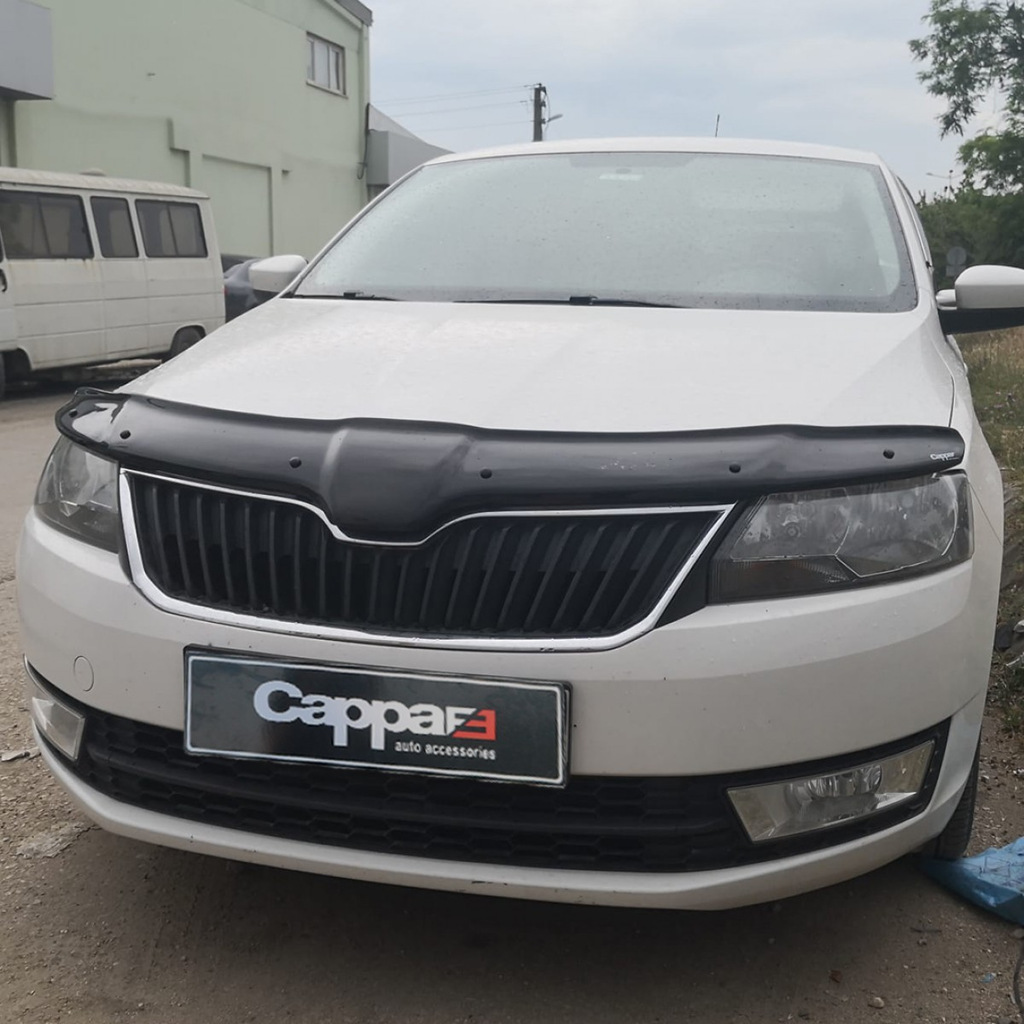 Дефлектор капота (EuroCap) для Skoda Rapid 2012↗ мм.