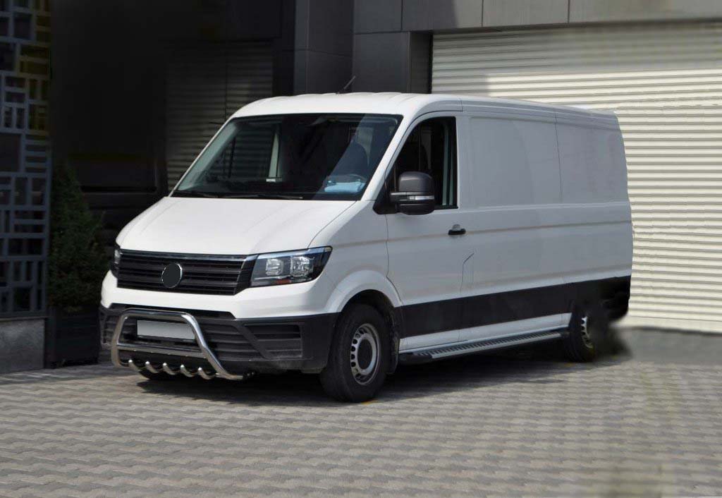 Кенгурятник WT003 (нерж) для Volkswagen Crafter 2017+ 