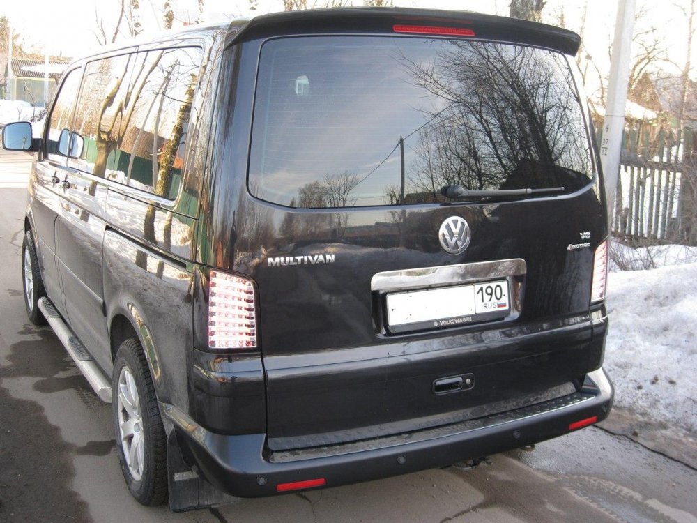 Задні ліхтарі хром LED tube для Volkswagen T5 2003-2015