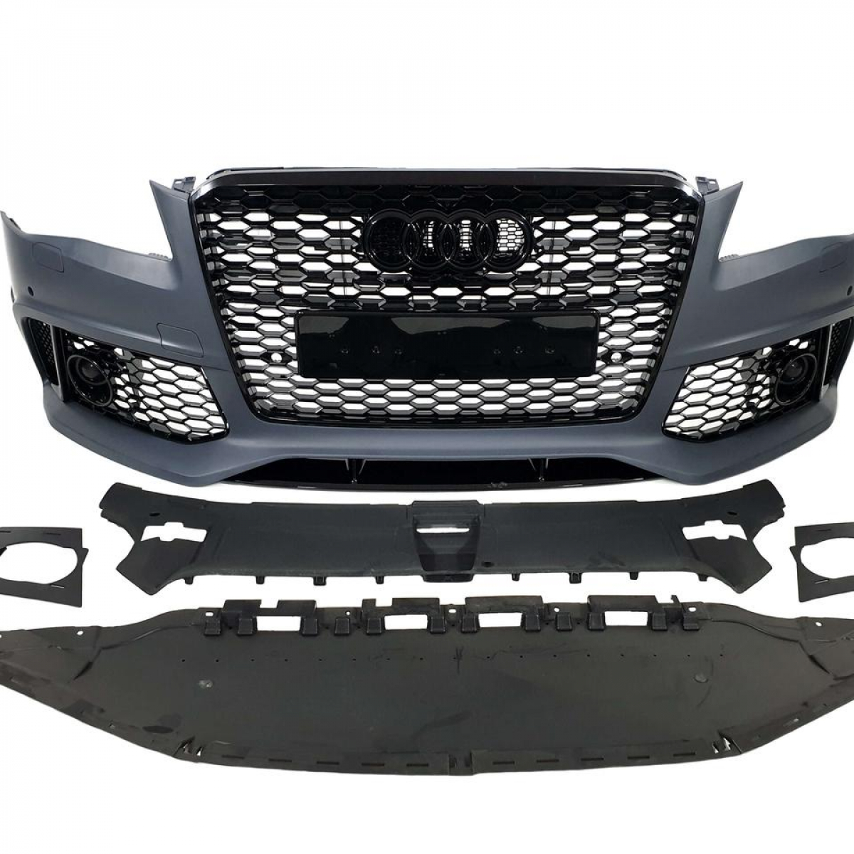 Передній бампер на Audi A8 D4 2010-2014 року (стиль RS)