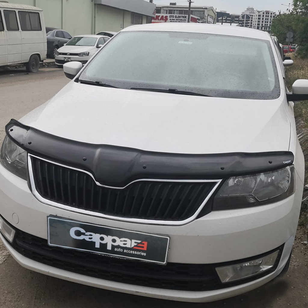 Дефлектор капота (EuroCap) для Skoda Rapid 2012↗ мм.