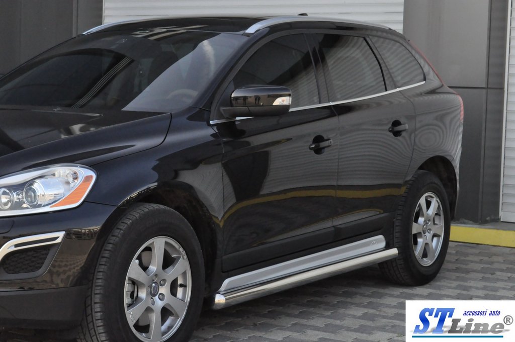 Бічні труби BB004 (2 шт, нерж) для Volvo XC60 2009-2017 років