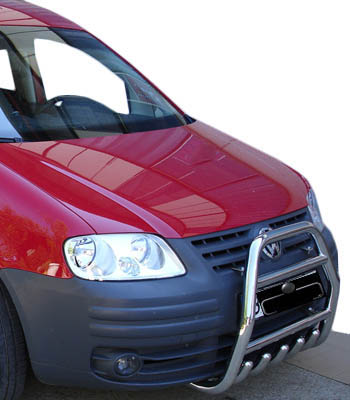 Кенгурятник QT007 (нерж) для Volkswagen Caddy 2004-2010 