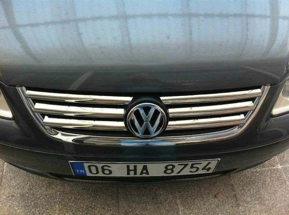 Хром накладки на решітку Volkswagen Touran 2003-2006 (6 шт.) нержавіюча сталь