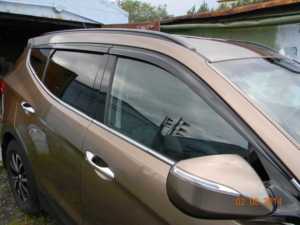 Дефлектори вікон Clover Hyundai Santa Fe 4 шт 2012-