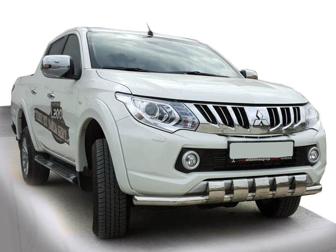 Передній захист ST015 (нерж) для Mitsubishi L200 2015+ 