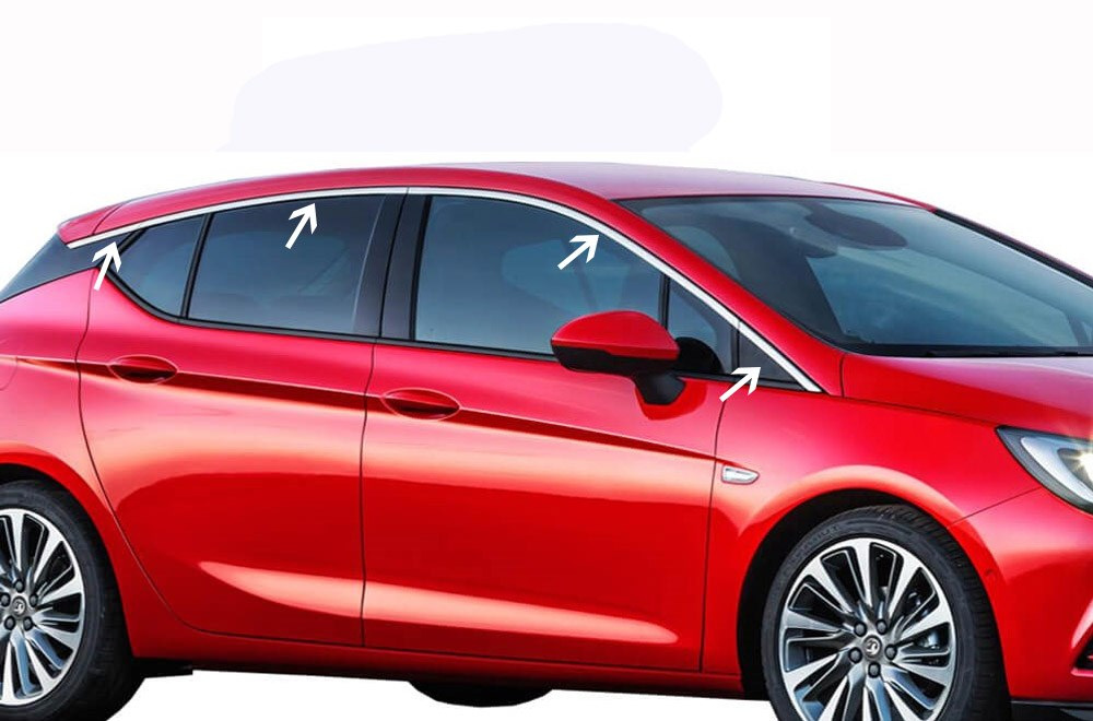 Окантовка вікон (нерж) Нижня для Opel Astra K 2016-2024