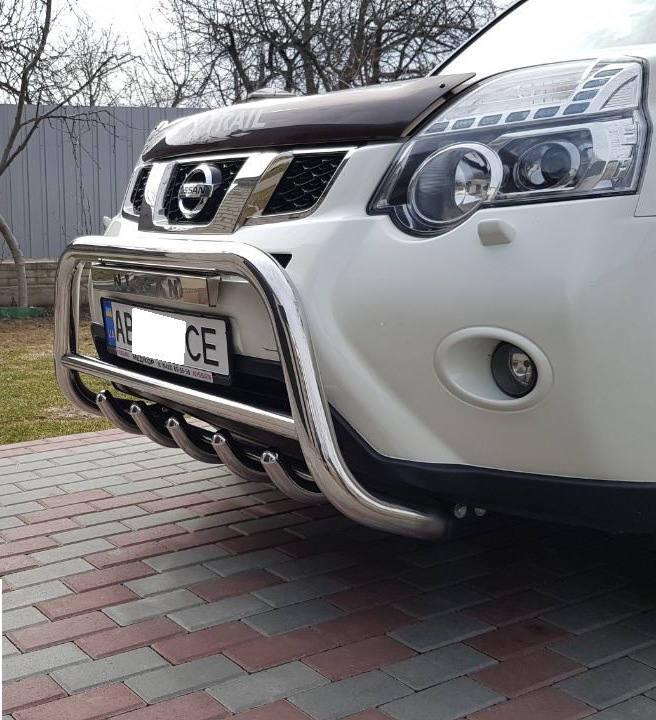 Передняя защита WT003 (нерж) для Nissan X-trail T31 2007-2014