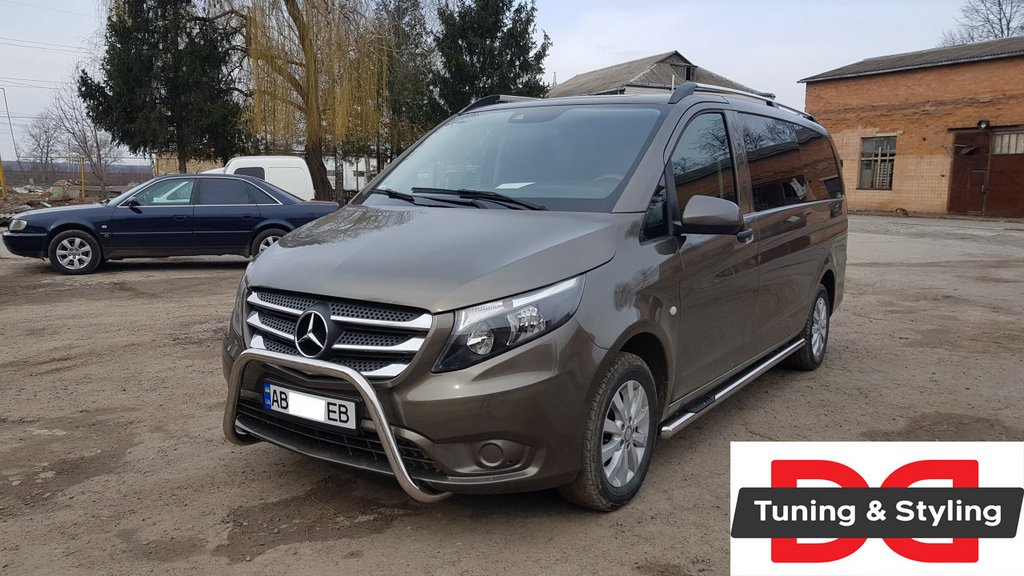 Кенгурятник WT006 (нерж.) для Mercedes Vito / V W447 2014+ 
