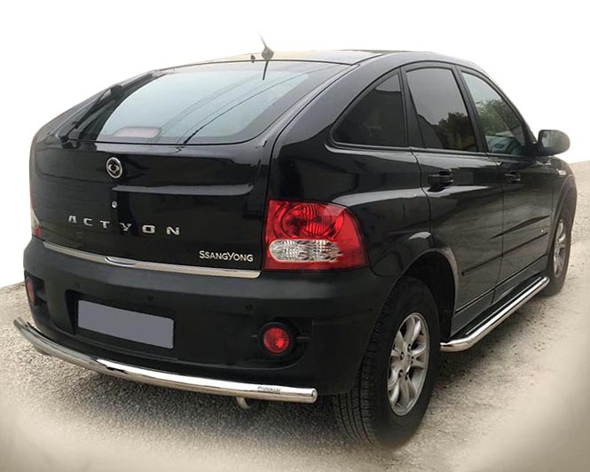 Задній захист AK002 (нерж) для SsangYong Action 2006-2024 рр