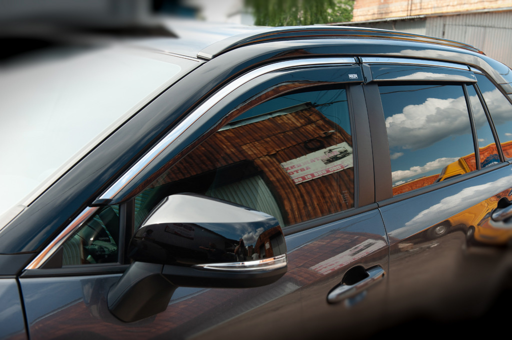 Вітровики з хромом (4 шт, Niken) для Toyota Rav 4 2019-2024