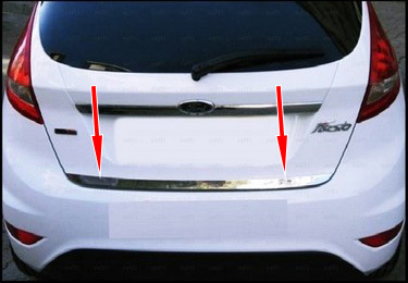Хром накладки для Ford Fiesta (09+) Кромка багажника нерж Carmos (Туреччина)