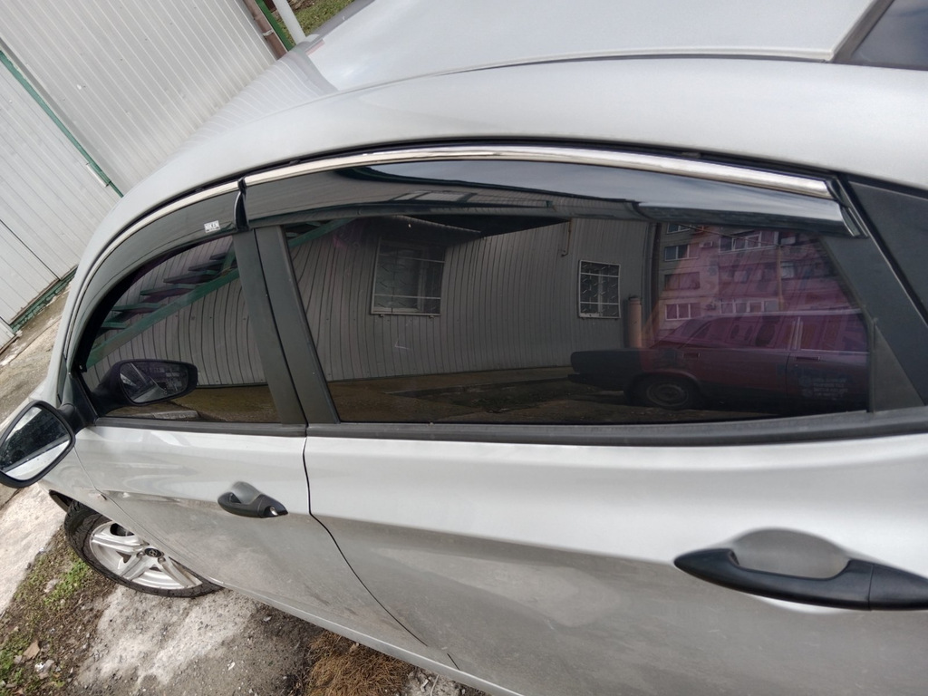 Ветровики с хромом SD (4 шт, Niken) для Hyundai Accent Solaris 2011-2017 гг.