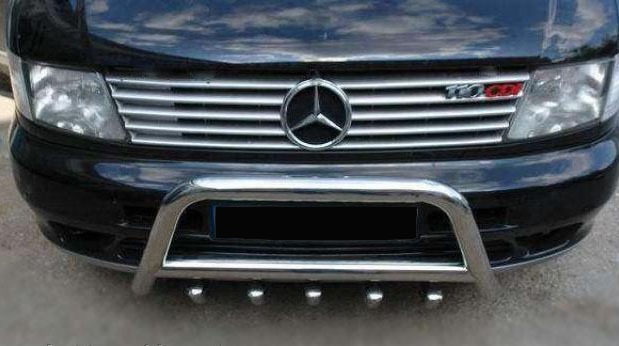 Хром накладки на решітку (10 шт) Omsa для Mercedes Vito 638