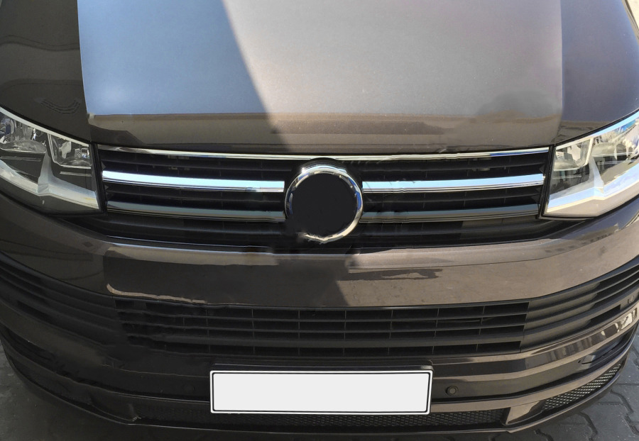 Хром накладка на решітку 2шт. (нерж.) Omsa для VW T6 Transporter (Comfortline, Highline) 2015+
