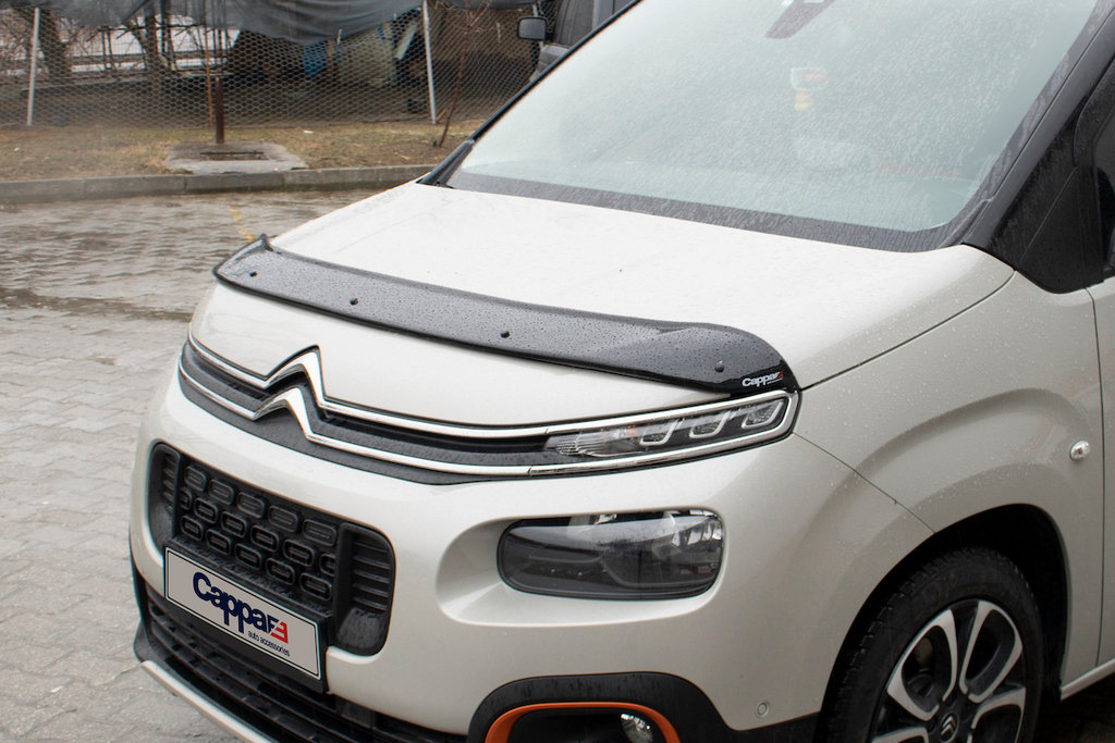 Дефлектор капота (EuroCap) для Peugeot Partner/Rifter 2019↗ мм.