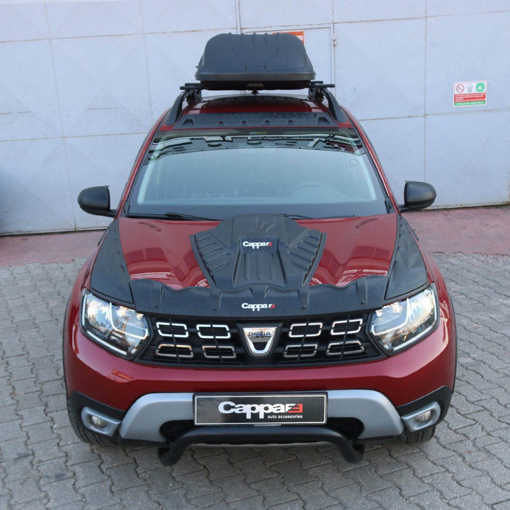 Накладка на капот (ABS) для Renault Duster 2018↗ мм.