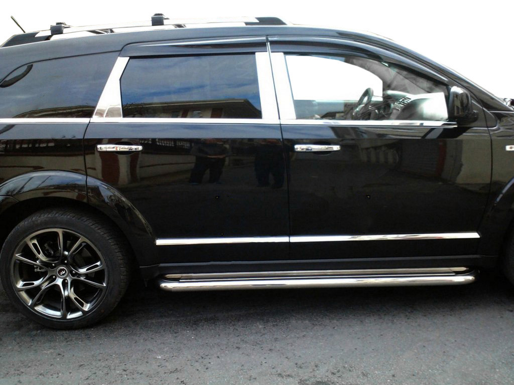 Молдинг дверний (4 шт., нерж.) для Dodge Journey 2008↗ мм.