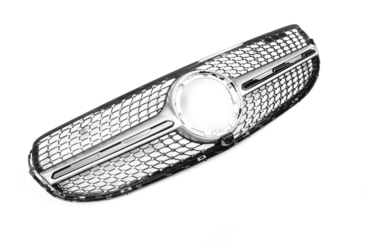 Передня решітка Diamond Silver для Mercedes GLC X253, GLC coupe C253 2019-2022