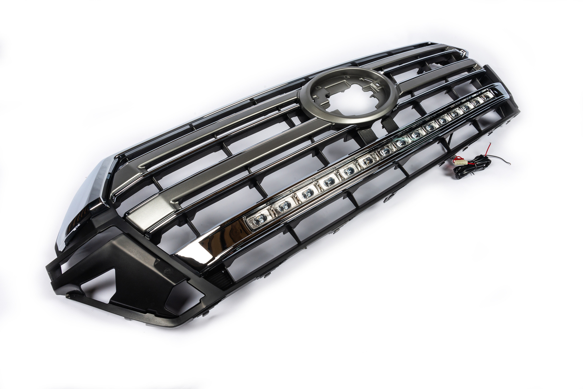 Решітка LED + вії LED для Toyota Land Cruiser 200 2016+