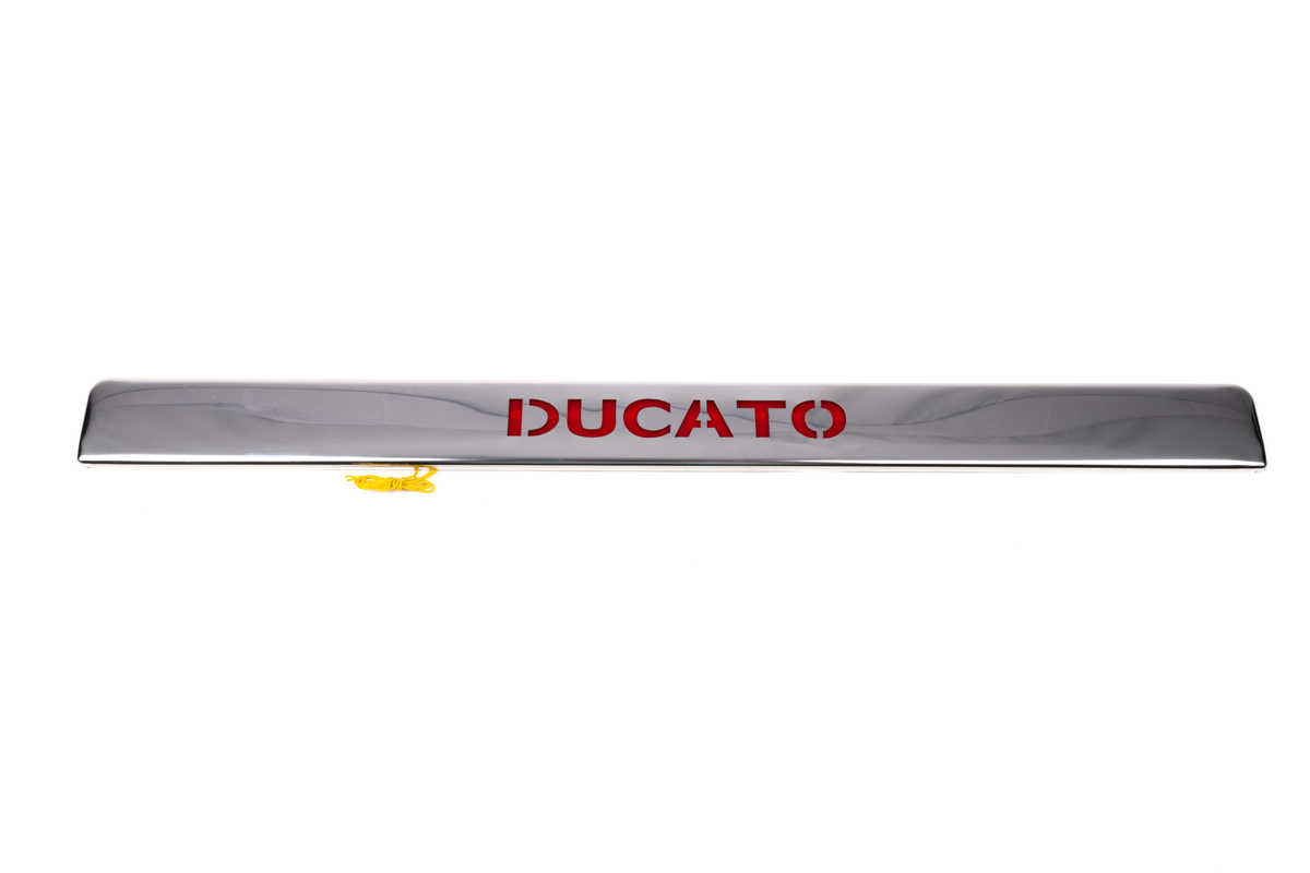 Хром накладка над номером з LED синім підсвічуванням для Fiat Ducato 2006+