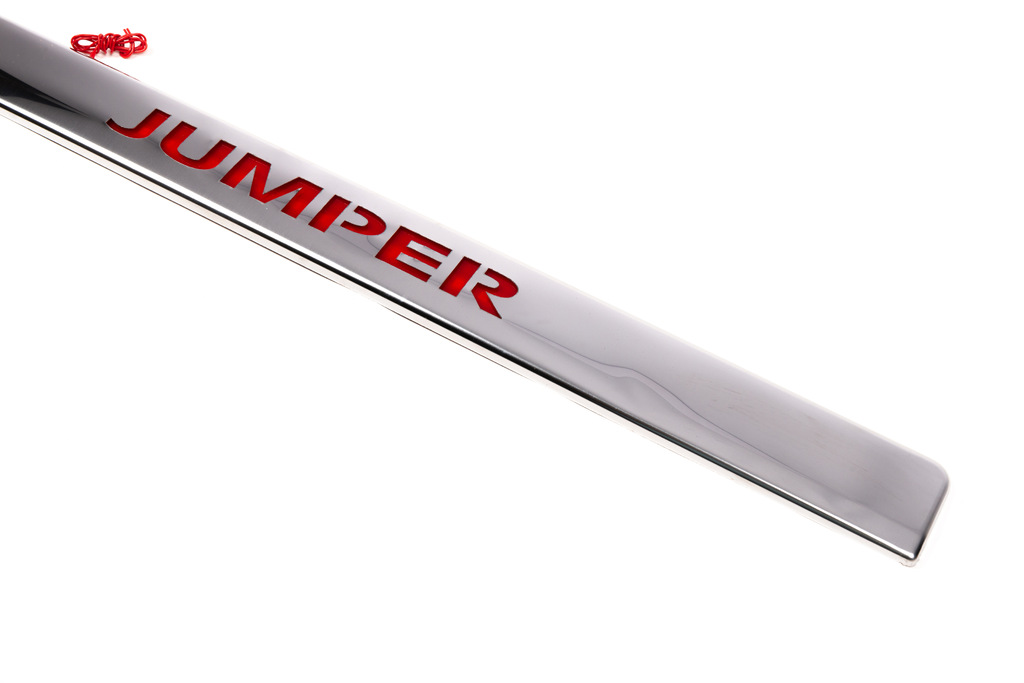 Хром накладки для Citroen Jumper 2006+ задня планка LED черв Carmos (Туреччина)