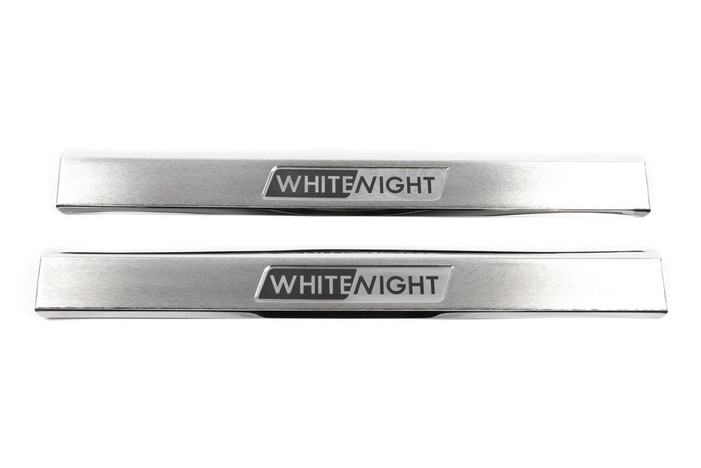 Накладки на пороги WhiteNight (2 шт, нерж.) для Volkswagen T-Roc
