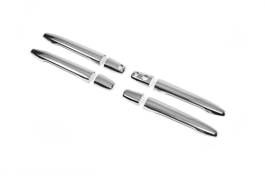 Хром накладки для Mitsubishi Lancer 10, Outlander 06-22, ASX 2010+ накладки на ручки KEY нерж Carmos (Туреччина)