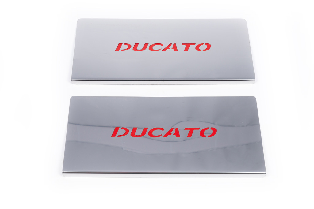 Накладки на пороги LED (нерж) для Fiat Ducato 2006-