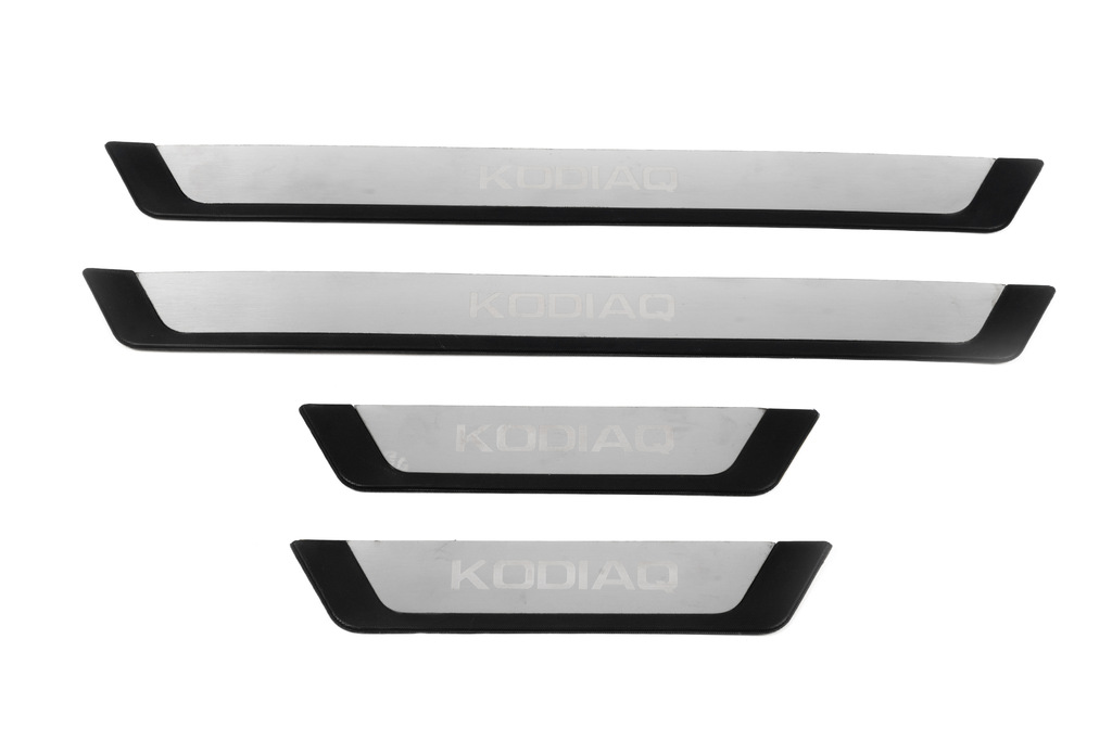 Накладки на пороги OmsaLine-Flex (4 шт, нерж) для Skoda Kodiaq