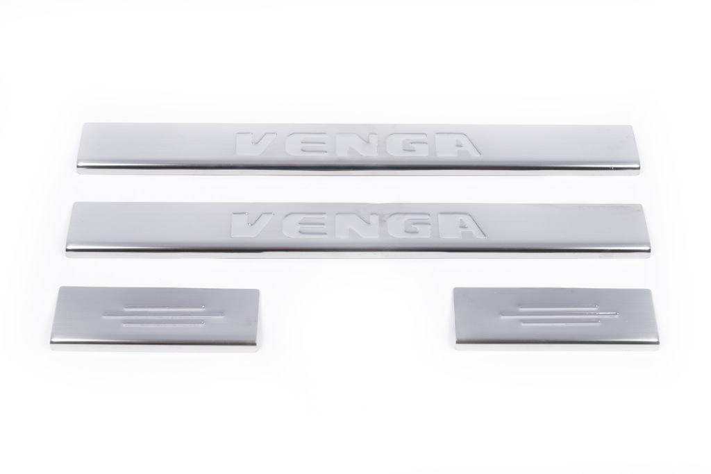 Накладки на пороги Carmos (4 шт, нерж.) для Kia Venga