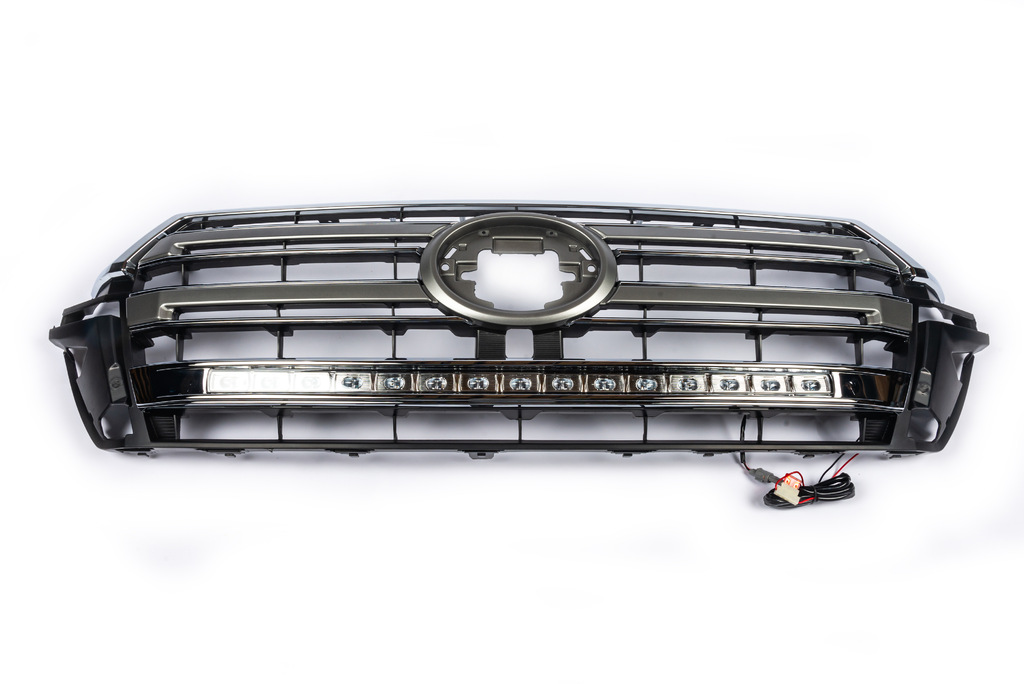 Решітка LED + вії LED для Toyota Land Cruiser 200 2016+