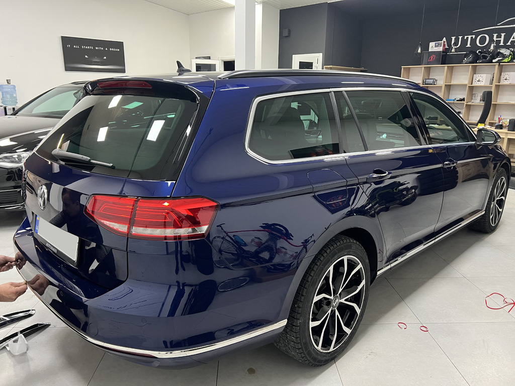 Накладка на вторец заднього бампера (нерж.) 3 шт. для VW Passat B8 2015-