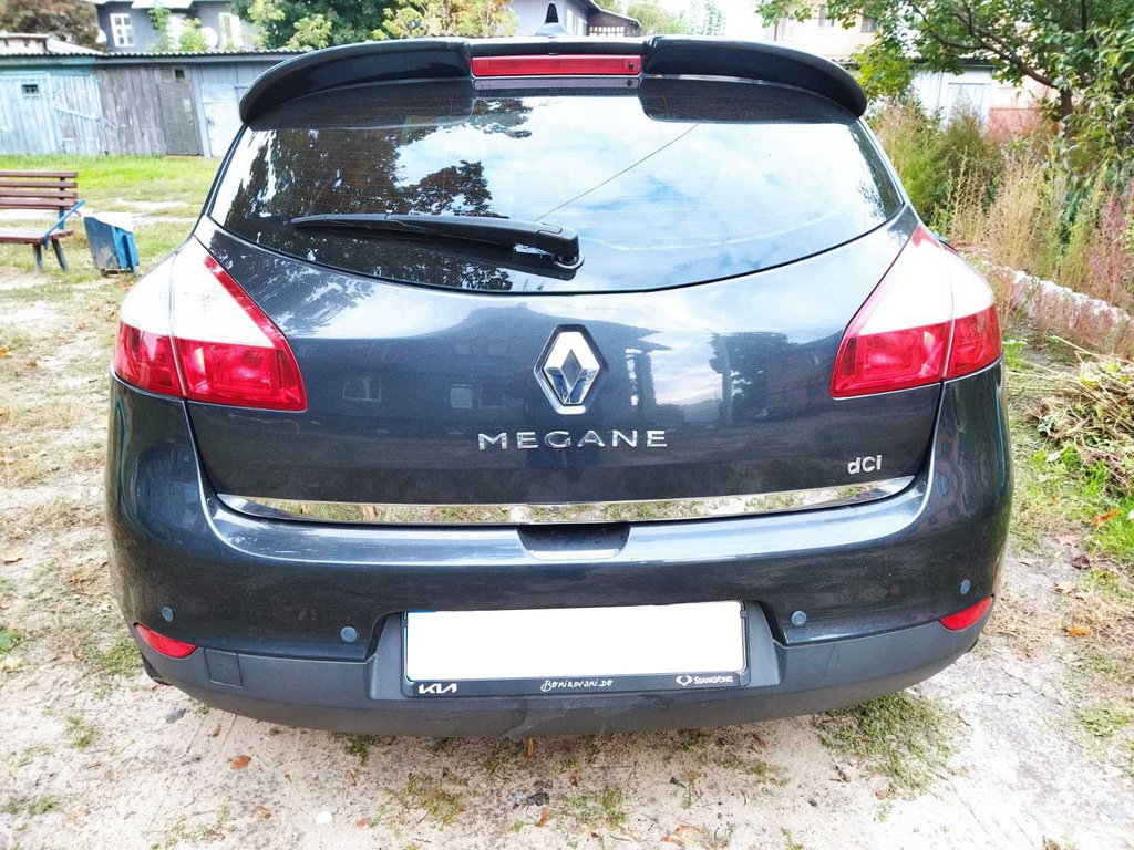 Хром накладка на нижню кромку кришки багажника (нерж.) для Renaul Megane 2009+