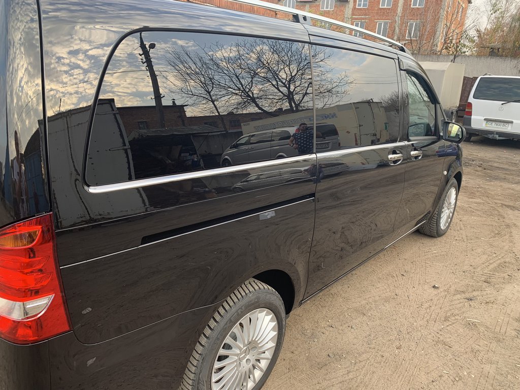 Хром молдинги скла по всій довжині (8 шт) для Mercedes Vito 447 2015+ довга база