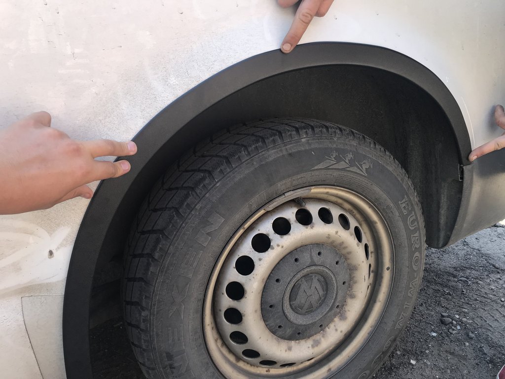 Накладки на арки для Volkswagen T5 Transporter 2003-2015 (6 шт, ABS)