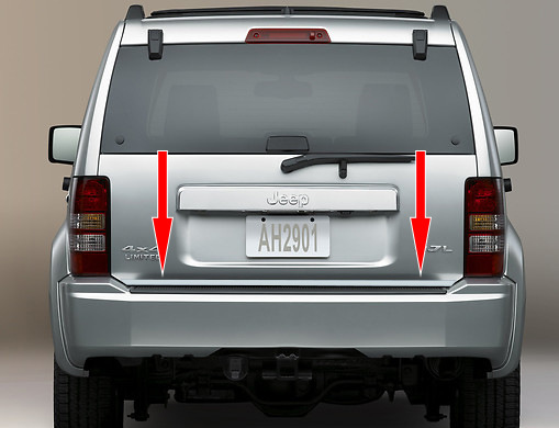 Кромка багажника (нерж.) для Jeep Cherokee/Liberty 2007-2013рр.